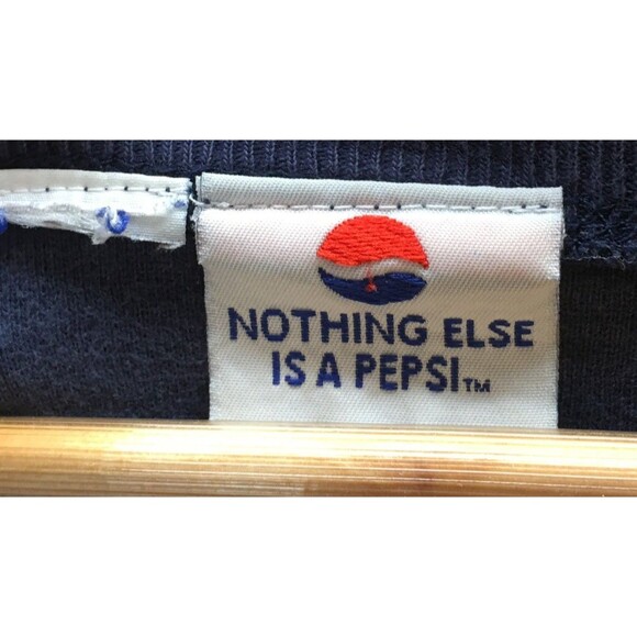 Vintage Pepsi Sweatshirt 1X Women’s Navy Long Sleeve Embroidered Lettering - Picture 5 of 5